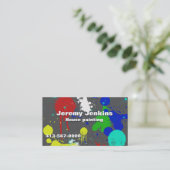 Bunte Maler-Visitenkarte Visitenkarte (Stehend Vorderseite)