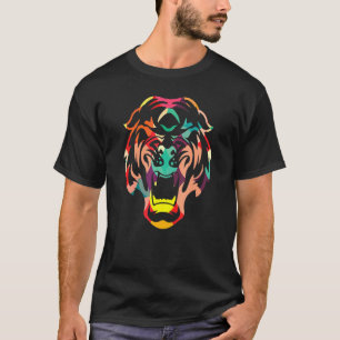 Bunte Malerei Tigerkatze Tier Tigerkopf 2 T-Shirt