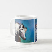 Bunte Malereikunst der Sinti und Kaffeetasse (Vorderseite Links)