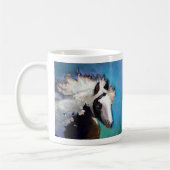 Bunte Malereikunst der Sinti und Kaffeetasse (Links)