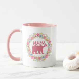 Bunte Mama-Bär-Silhouette-Kunst Tasse