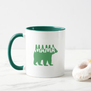 Bunte Mama-Bär-Silhouette-Kunst Tasse