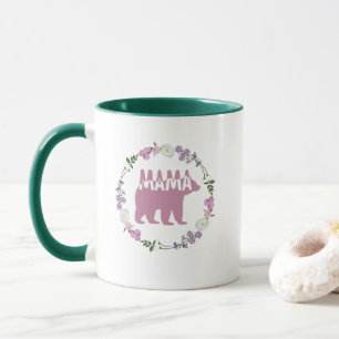 Bunte Mama-Bär-Silhouette-Kunst Tasse