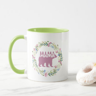 Bunte Mama-Bär-Silhouette-Kunst Tasse