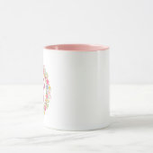 Bunte Mama-Bär-Silhouette-Kunst Tasse (Zentrum)