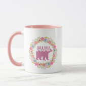 Bunte Mama-Bär-Silhouette-Kunst Tasse (Links)