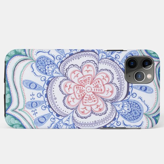 Bunte Mandala Case-Mate iPhone Hülle (Rückseite (Horizontal))