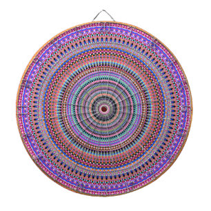 bunte Mandala-Designs Dartscheibe