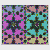 bunte Mandala-Designs Geschenkpapier (Flach)