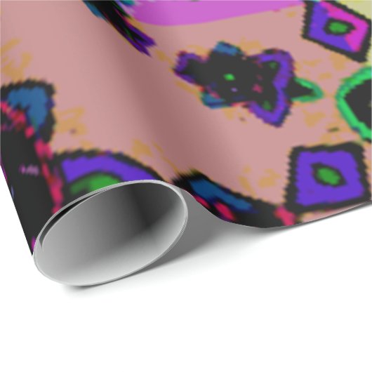 bunte Mandala-Designs Geschenkpapier (Rolleneckpunkt)