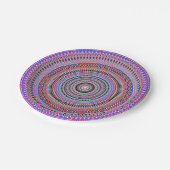 bunte Mandala-Designs Pappteller (Schrägansicht)