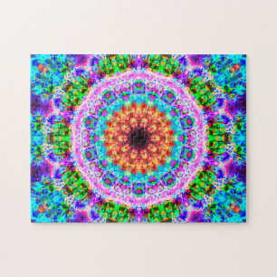 Bunte Mandala entspannendes Puzzle
