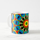 Bunte Mandala Kaffeetasse (Vorderseite Links)