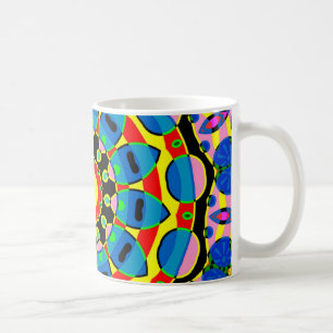 Bunte Mandala Kaffeetasse