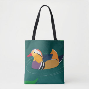 Bunte Mandarinente Moderne Digitale Kunst Tasche
