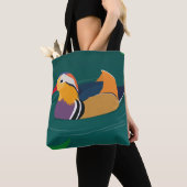 Bunte Mandarinente Moderne Digitale Kunst Tasche (Von Nahem)