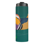 Bunte Mandarinente Moderne Digitale Kunst Thermosbecher (Vorderseite)