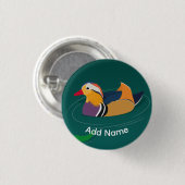 Bunte Mandarinente Moderne Kunst Benutzerdefiniert Button (Vorne & Hinten)