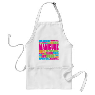 Bunte Maniküre Schürze