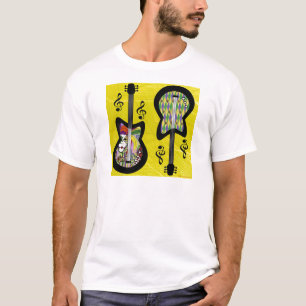 Bunte Mardi Gras Gitarren T-Shirt