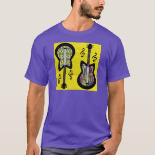 Bunte Mardi Gras Gitarren T-Shirt