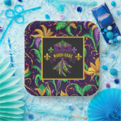 Bunte Mardi Gras-Papierplatte Pappteller (Party)