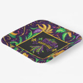 Bunte Mardi Gras-Papierplatte Pappteller (Gewinkelt)