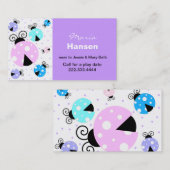 Bunte Marienkäfer-Mama-Karte Telefonnummerkarte (Vorne/Hinten)