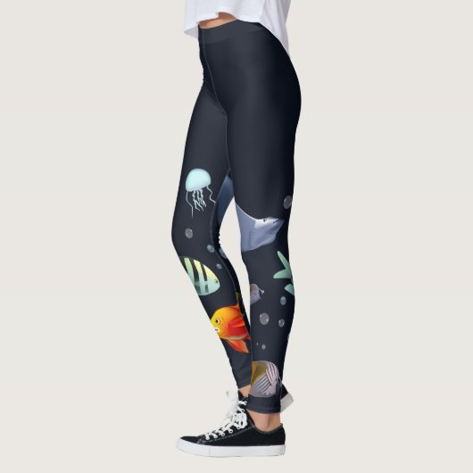 Bunte Marinegeschöpfe Leggings (Links)