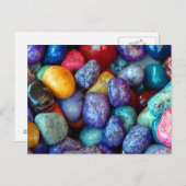 Bunte Marmorkies Postkarte (Vorne/Hinten)