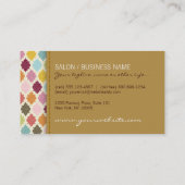 Bunte Marokkaner Quatrefoil Visitenkarte (Rückseite)