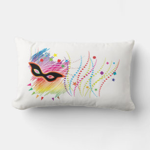 bunte Maskendesign-Kissen Lendenkissen