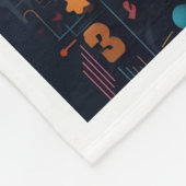 Bunte Mathe-Zahlen und Formen-Decke Fleecedecke (Ecke)