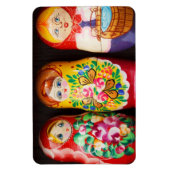 Bunte Matrjoschka-Puppen Magnet (Vertikal)