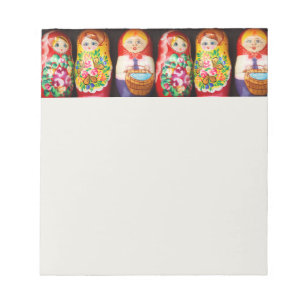 Bunte Matrjoschka-Puppen Notizblock