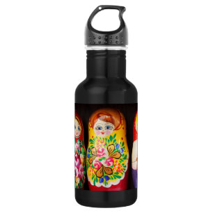 Bunte Matryoshka Puppen Edelstahlflasche