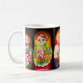 Bunte Matryoshka Puppen Kaffeetasse (Links)