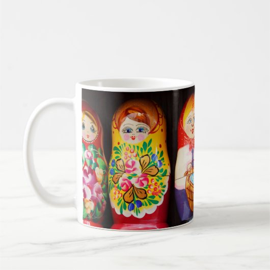 Bunte Matryoshka Puppen Kaffeetasse (Links)
