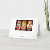 Bunte Matryoshka Puppen Karte (Rückseite)