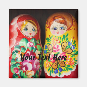 Bunte Matryoshka Puppen Magnet