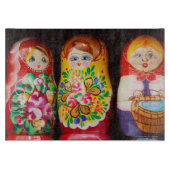 Bunte Matryoshka Puppen Schneidebrett (Vorderseite)