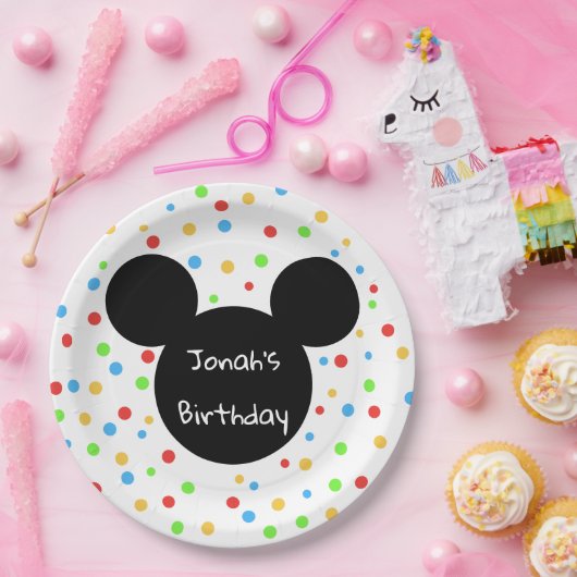 Bunte Mäuseohr-Kinderthemenorientierter Pappteller (Party)