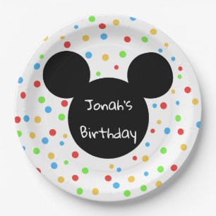 Bunte Mäuseohr-Kinderthemenorientierter Pappteller