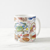 Bunte Meeresfrüchte Kaffeetasse (VorderseiteRechts)