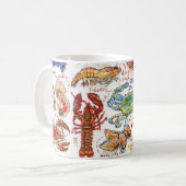 Bunte Meeresfrüchte Kaffeetasse (Vorderseite Links)