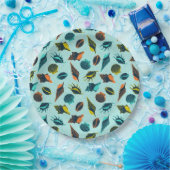 Bunte Meeresmuscheln Pappteller (Party)