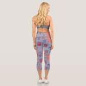 bunte Meeresschildkröten Capri Leggings (Rückseite)