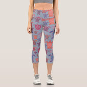 bunte Meeresschildkröten Capri Leggings (Vorderseite)