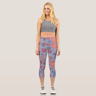 bunte Meeresschildkröten Capri Leggings