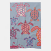 bunte Meeresschildkröten Geschirrtuch (Vertikal)